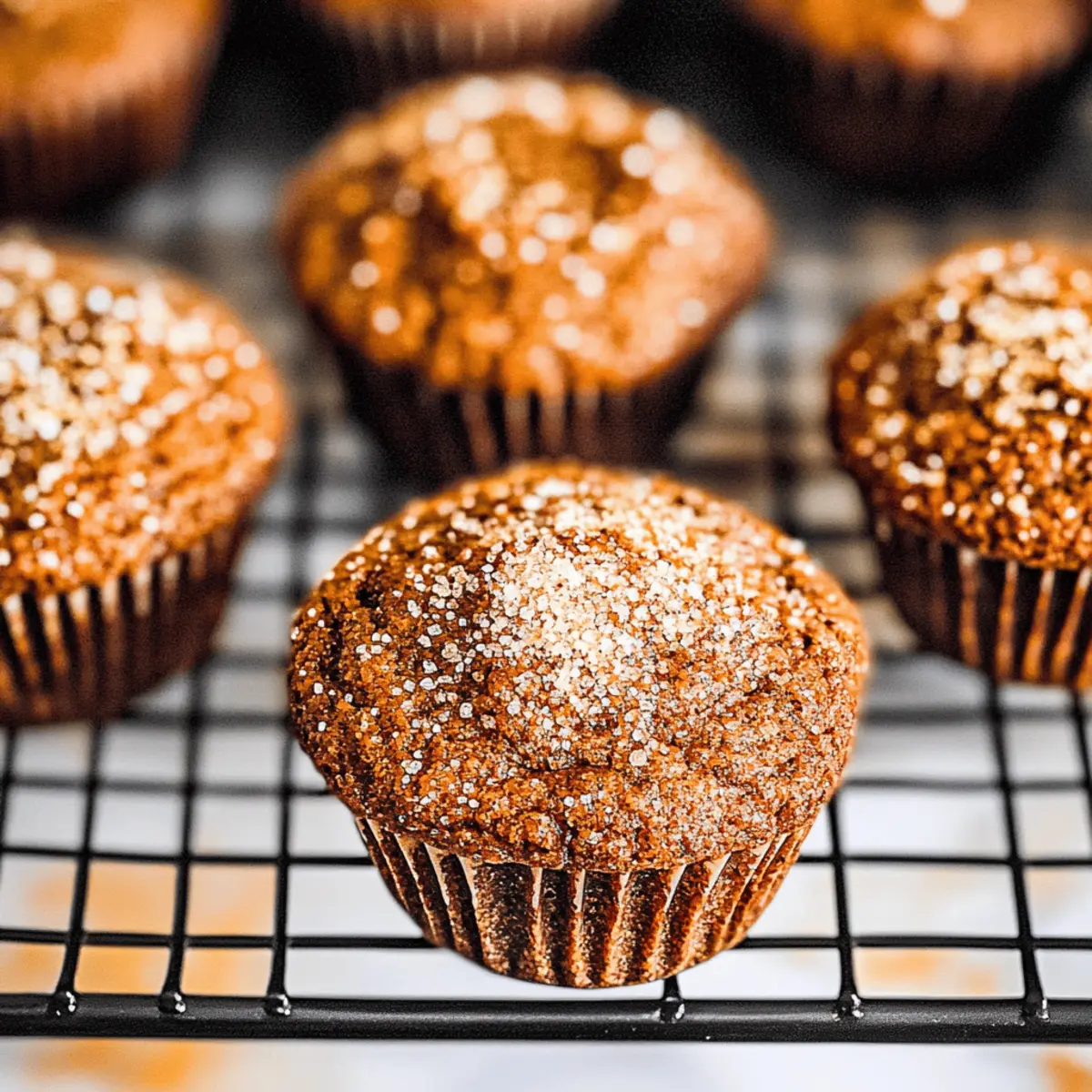 Pumpkin gingerbread muffins