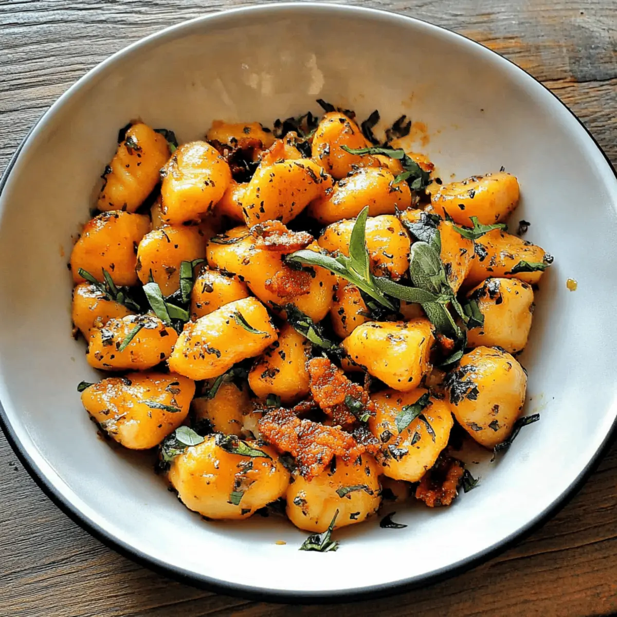 Fluffy Sweet Potato Gnocchi with Herb Butter Bliss