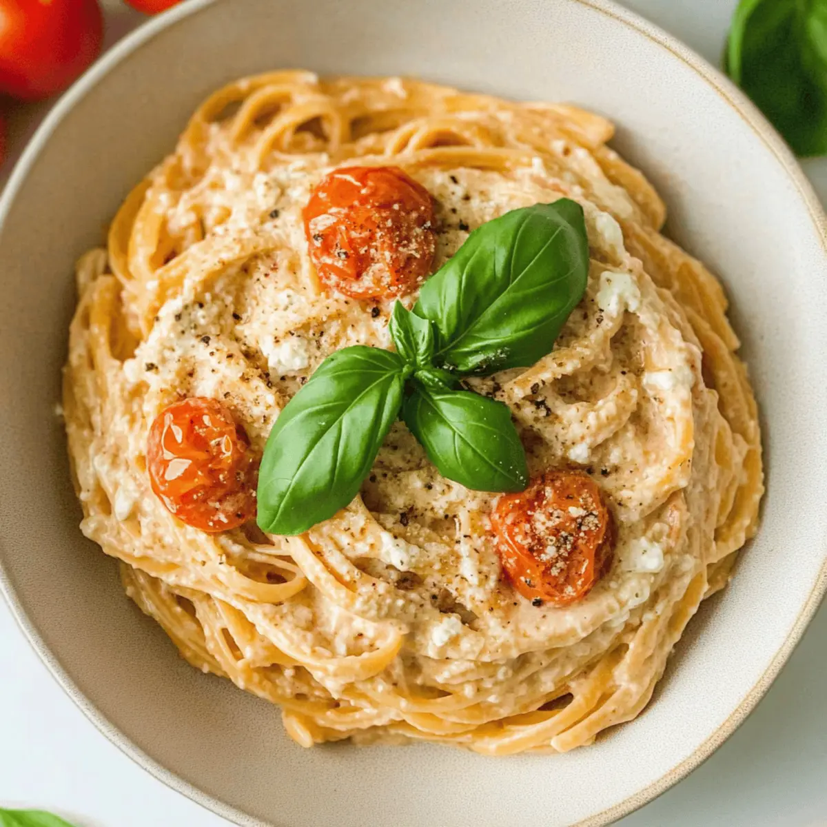 Tomato Garlic Ricotta Pasta