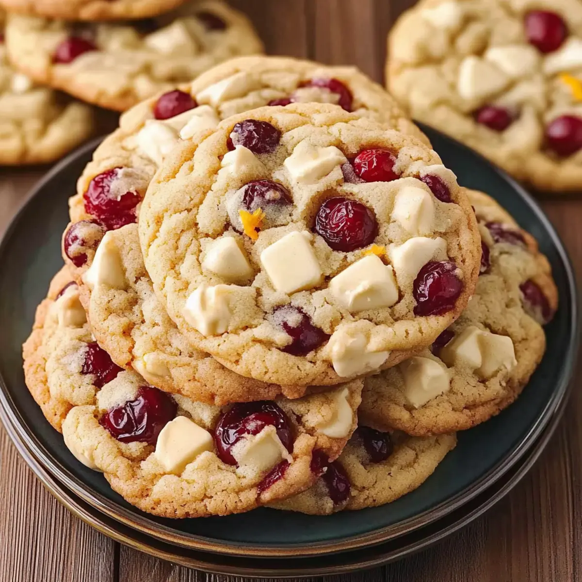 Soft White Chocolate Cranberry Cookies with a Zesty Twist