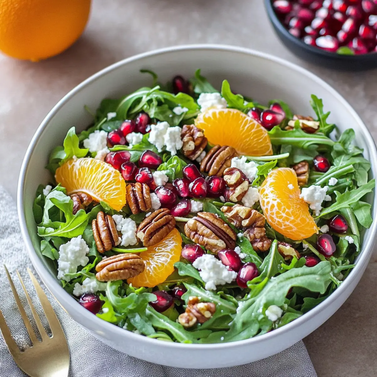 Arugula Orange Pomegranate Salad for a Festive Crunch