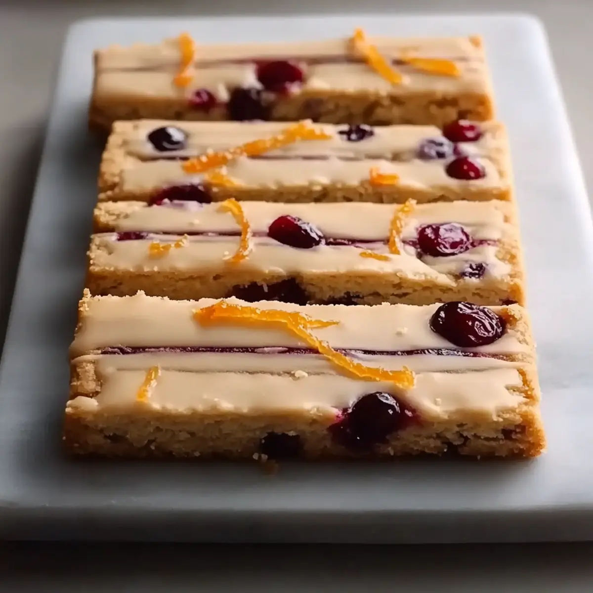 Orange Cranberry Shortbread Cookies