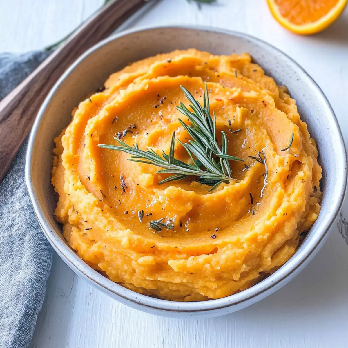 Creamy Mashed Sweet Potatoes with Zesty Orange Flavor