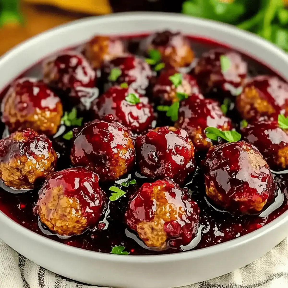 Cranberry Meatballs: Sweet & Savory Holiday Bliss