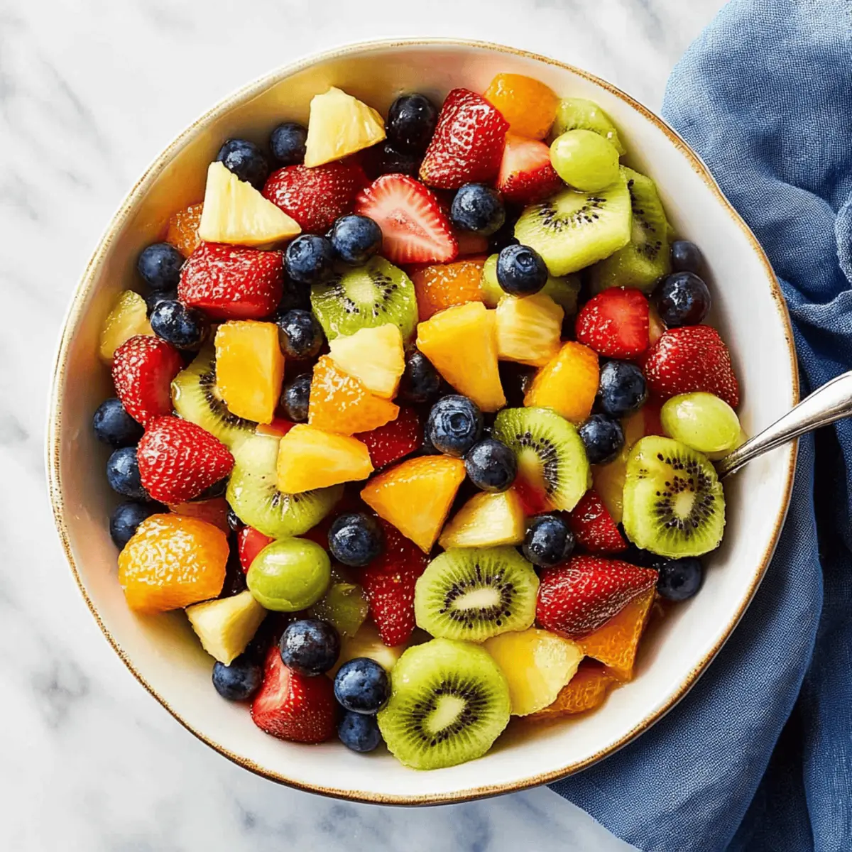 Delicious Fruit Salad with Zesty Honey-Lime Dressing