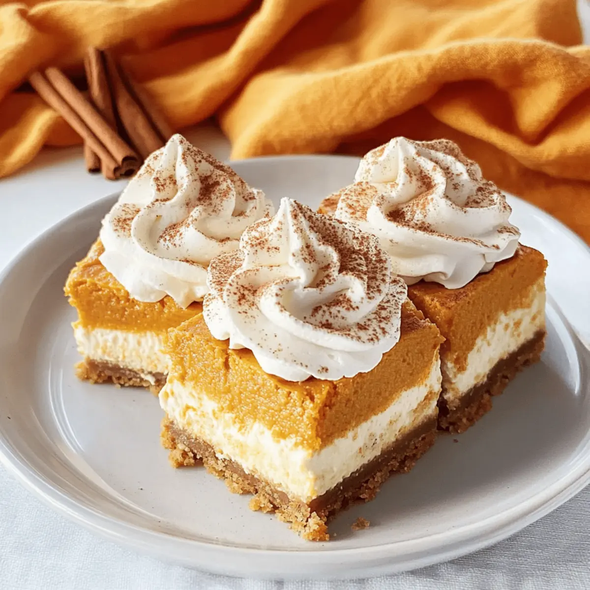 Pumpkin Cheesecake Bars