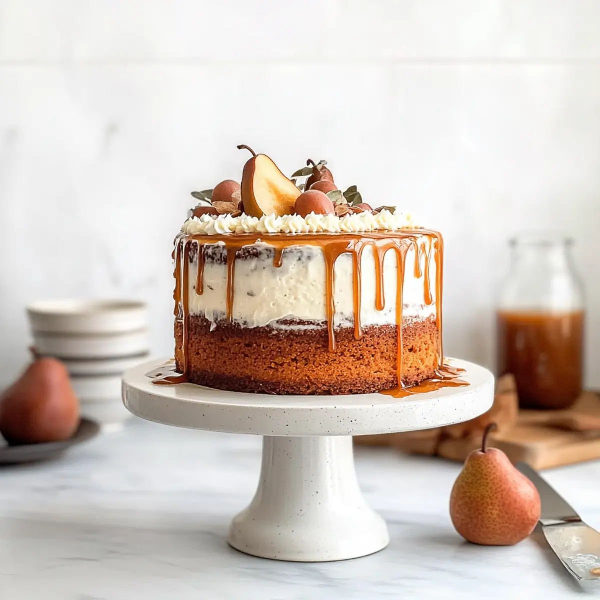 Decadent Salted Caramel Pear Cake for Ultimate Indulgence