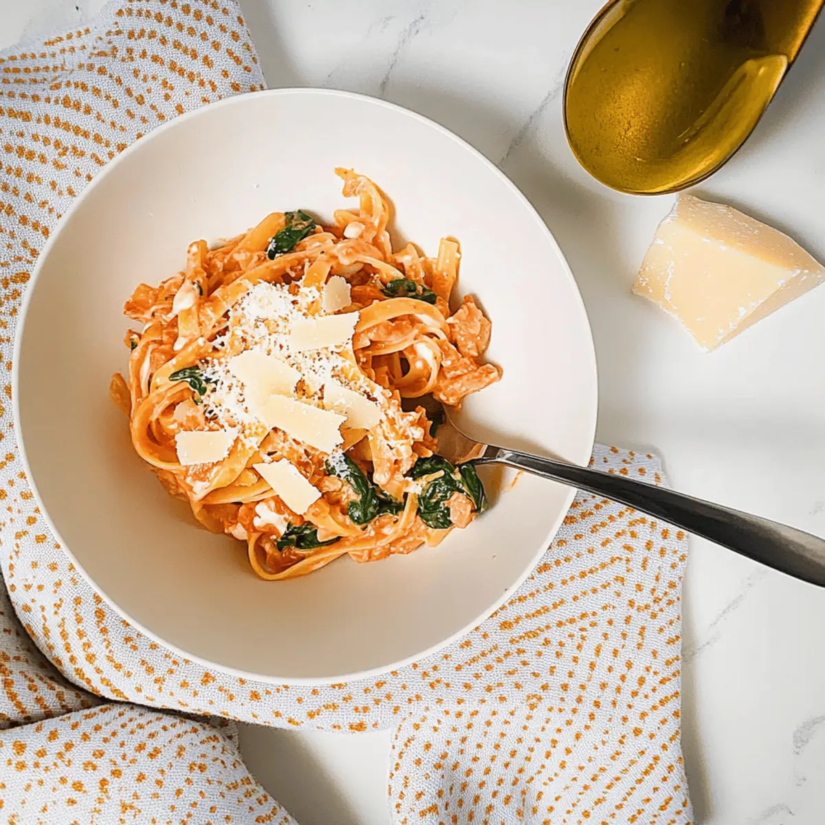 Creamy Spinach Tomato Pasta Ready in Just 20 Minutes