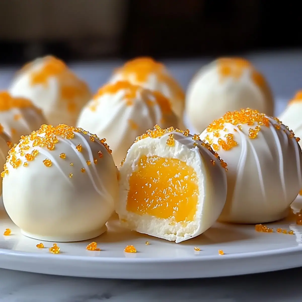 Delicious White Chocolate Orange Creamsicle Truffles to Savor