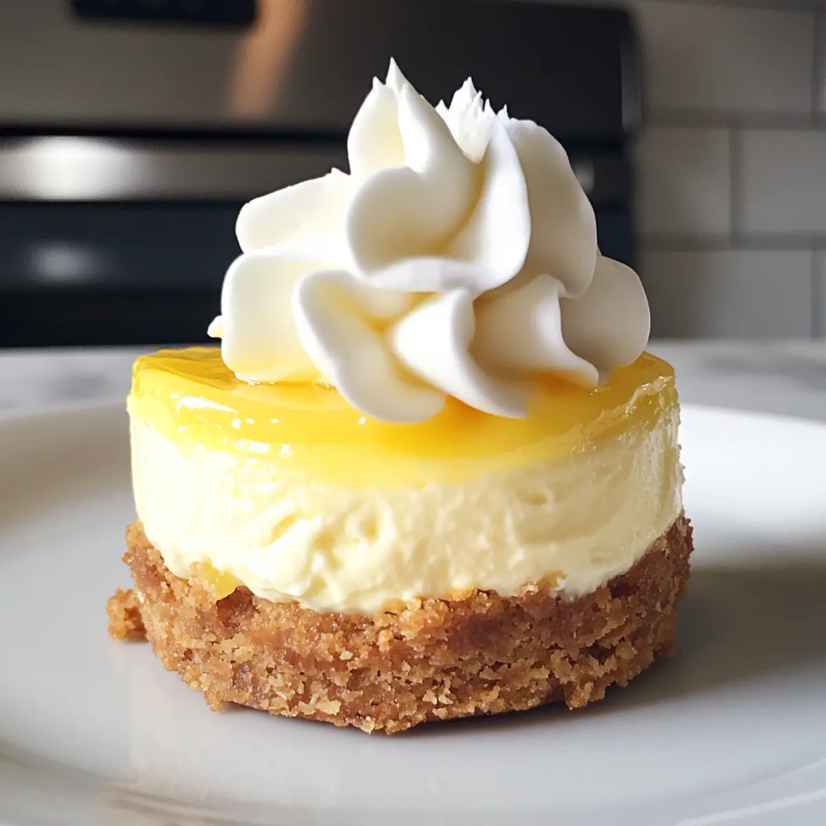 Mini Lemon Cheesecakes with Gingersnap Crust Blissful Bites