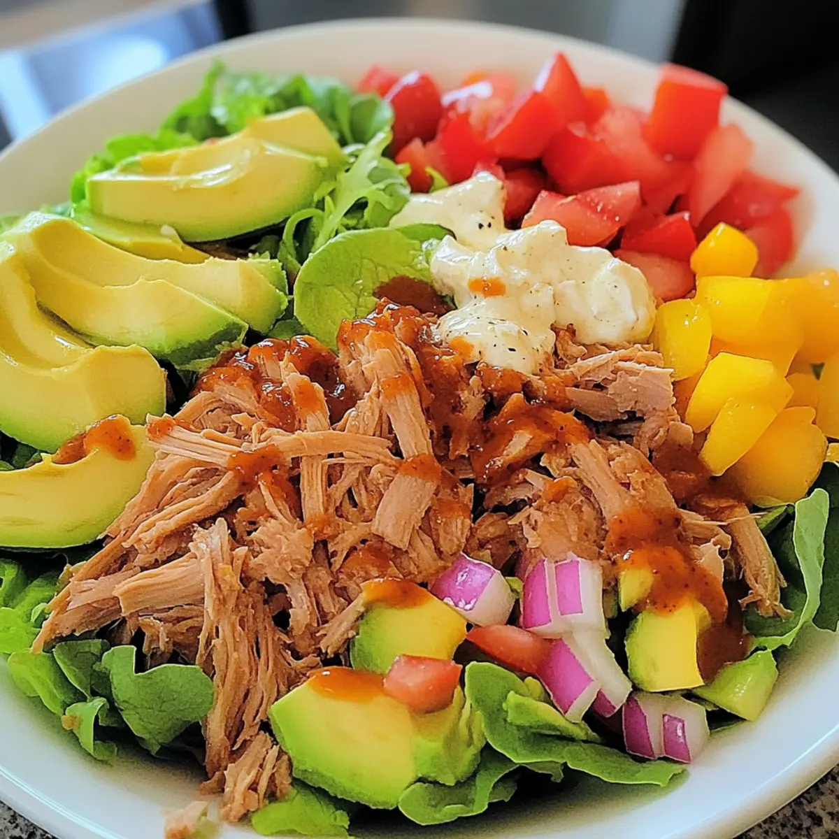 Savory Cobb Salad with Barbecue Pork for Easy Dinners