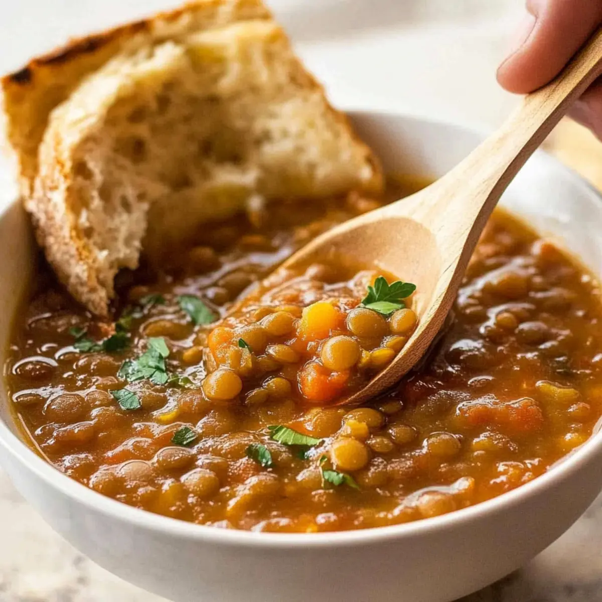 Savory Lentil Soup with Lemon Zest for Cozy Evenings