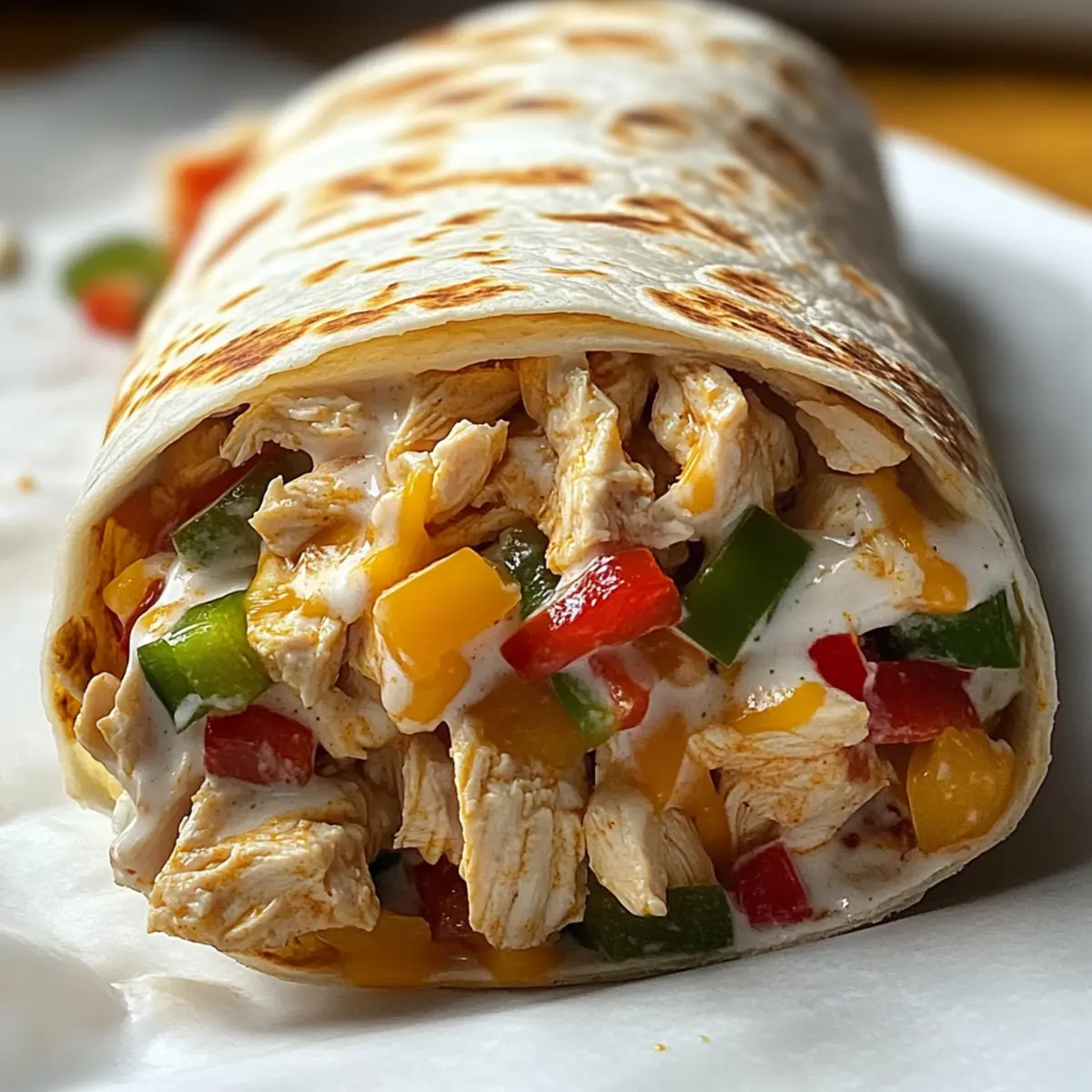 Savory Chicken Bell Pepper Ranch Burritos in 30 Minutes!