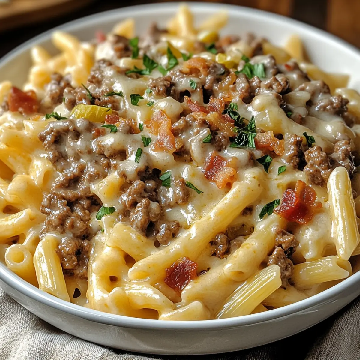 Loaded Cheeseburger Alfredo Pasta: Your New Favorite Comfort Meal