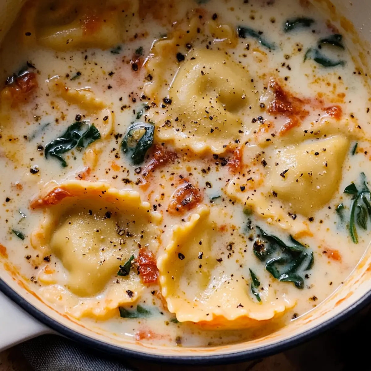 Creamy Tuscan Ravioli Soup: Your Cozy Bowl of Comfort