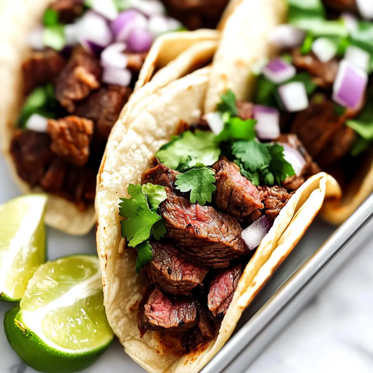 Savor Bold Mexican Street Tacos with Perfectly Grilled Steak
