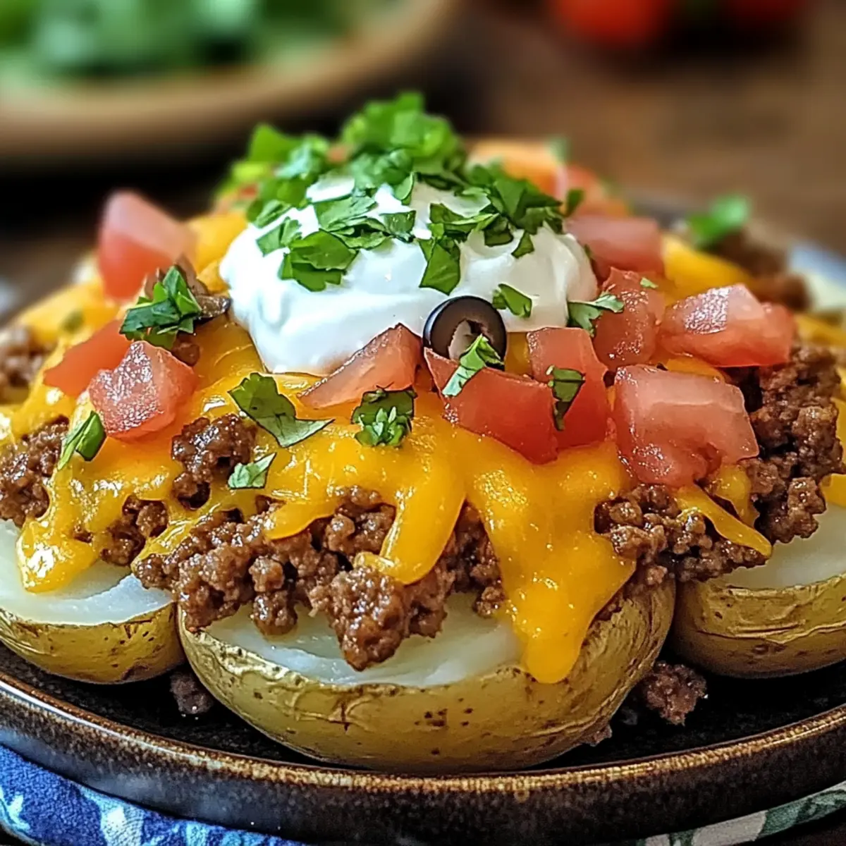 Cheesy Taco Potatoes