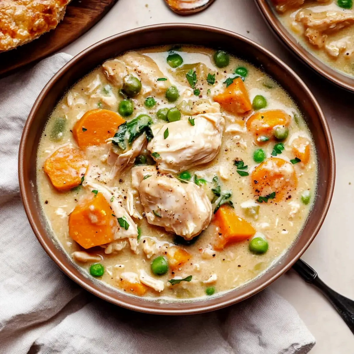 Comforting Crustless Chicken Pot Pie – A Healthy Twist