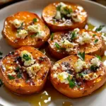 Roasted Sweet Potato Rounds with Honey & Feta