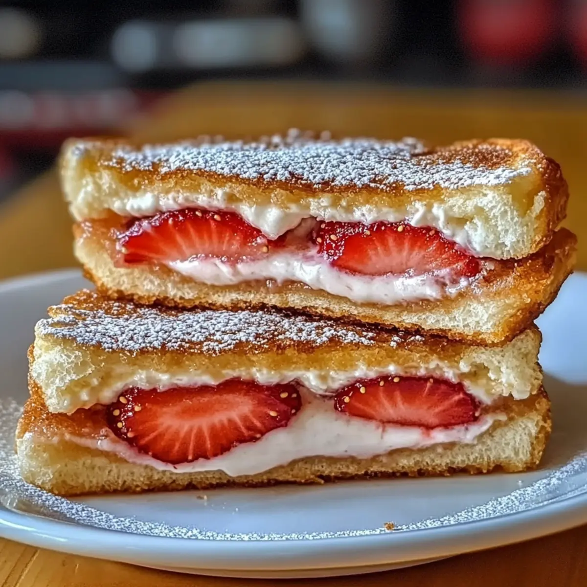 Crispy Strawberry Cheesecake Sandwiches for a Sweet Indulgence