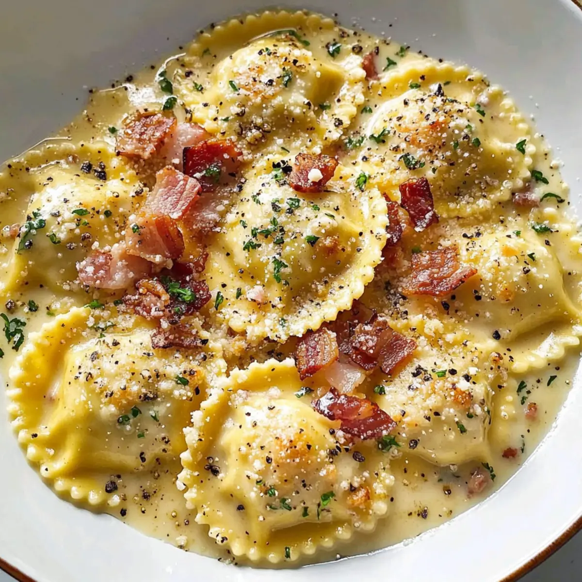 Easy Olive Garden Ravioli Carbonara for Cozy Nights
