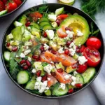 Avocado Smoked Salmon Salad with Dijon Honey Vinaigrette