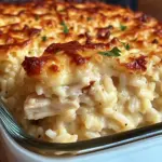 Dump-and-Bake Chicken Alfredo Rice Casserole Recipe
