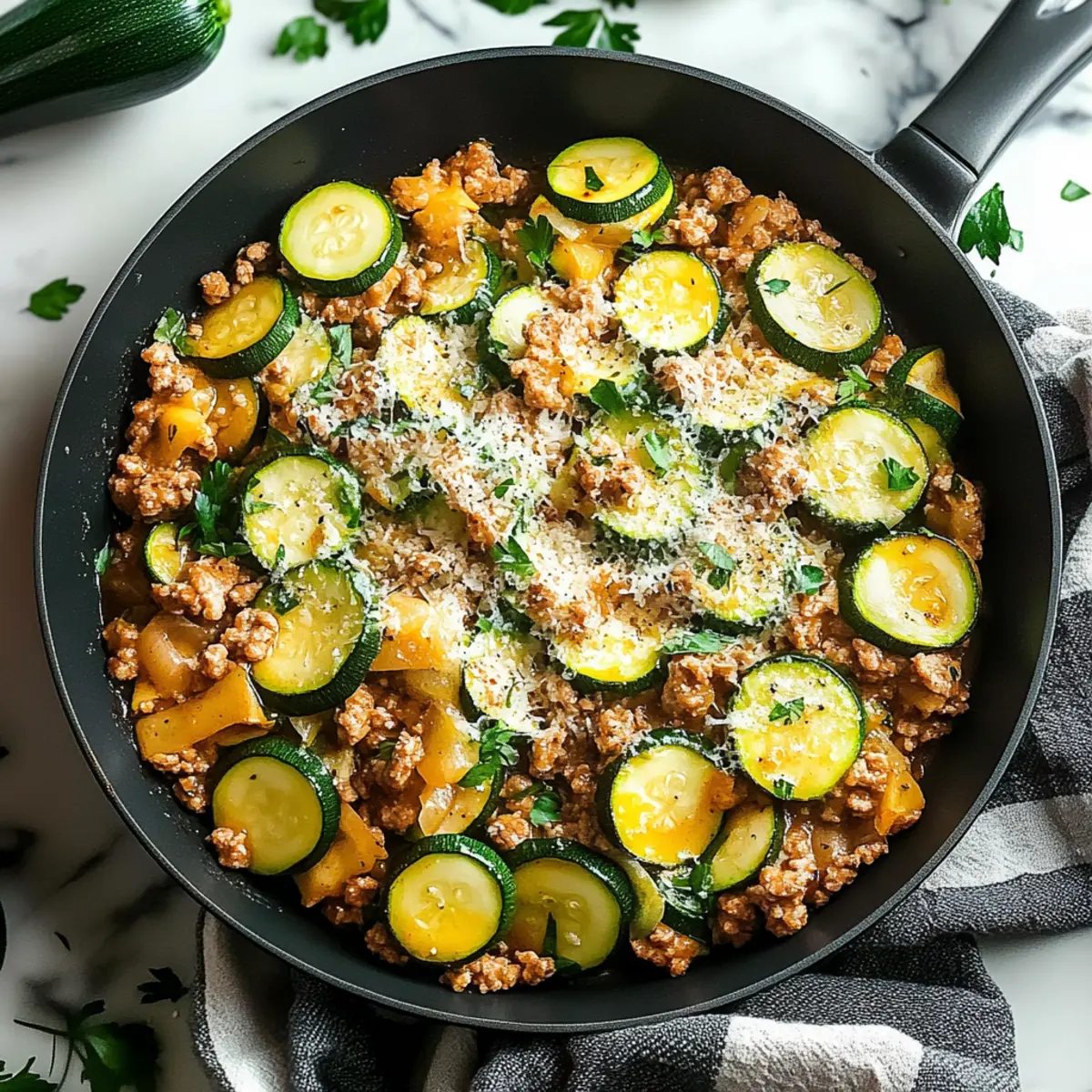 Ground Turkey and Zucchini Skillet - Quick, Healthy Delight