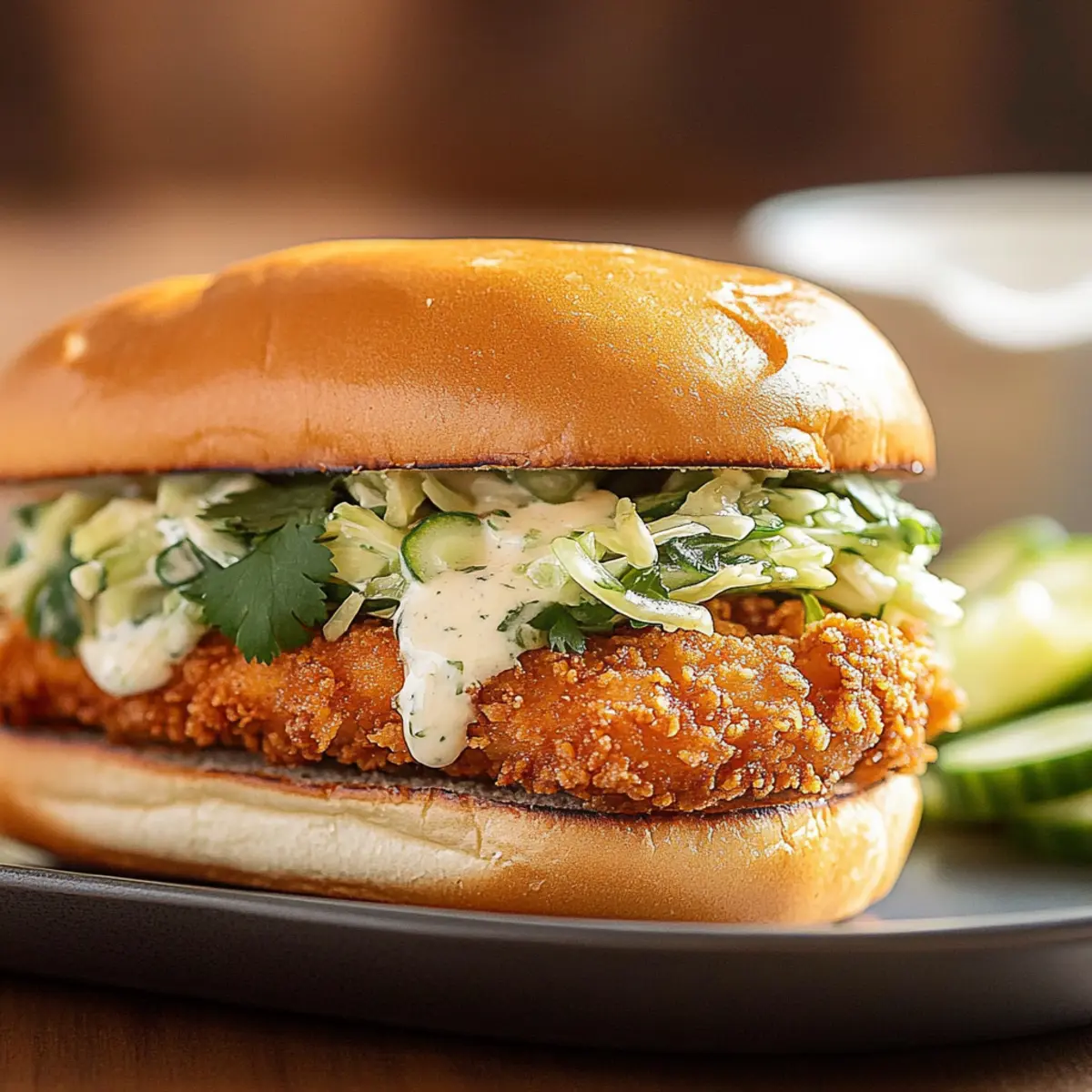 Crispy Cilantro Lime Chicken Sandwich That's a Game Changer