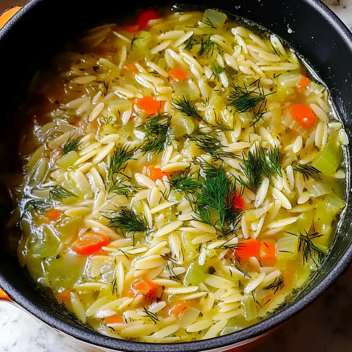 Comforting Orzo, Leek, and Dill Soup for Cozy Nights