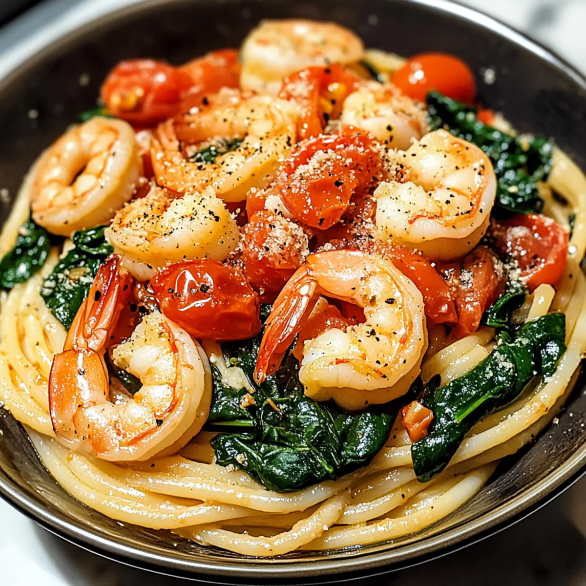 Tomato Spinach Shrimp Pasta: Light & Zesty Weeknight Wonder