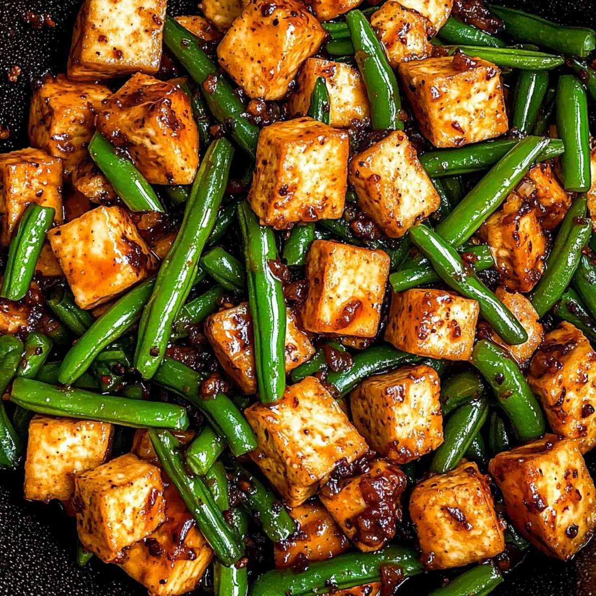 Crispy Black Pepper Tofu & Green Beans for a Quick Dinner