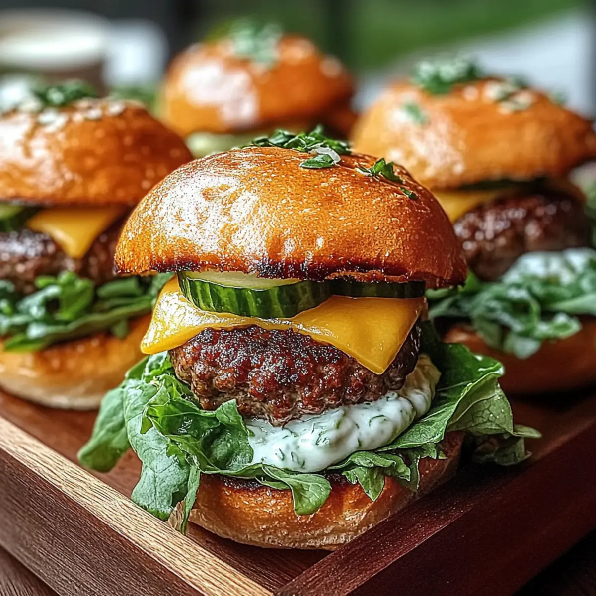 Mini Melting Moments Sliders with Garlic Aioli Bliss