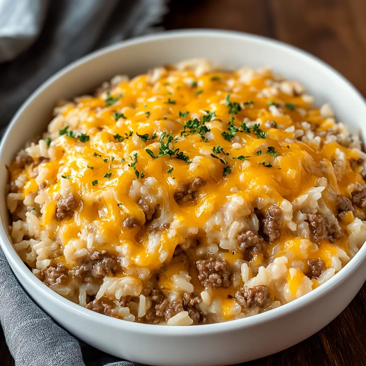 Cheesy Ground Beef and Rice Casserole for Cozy Family Nights