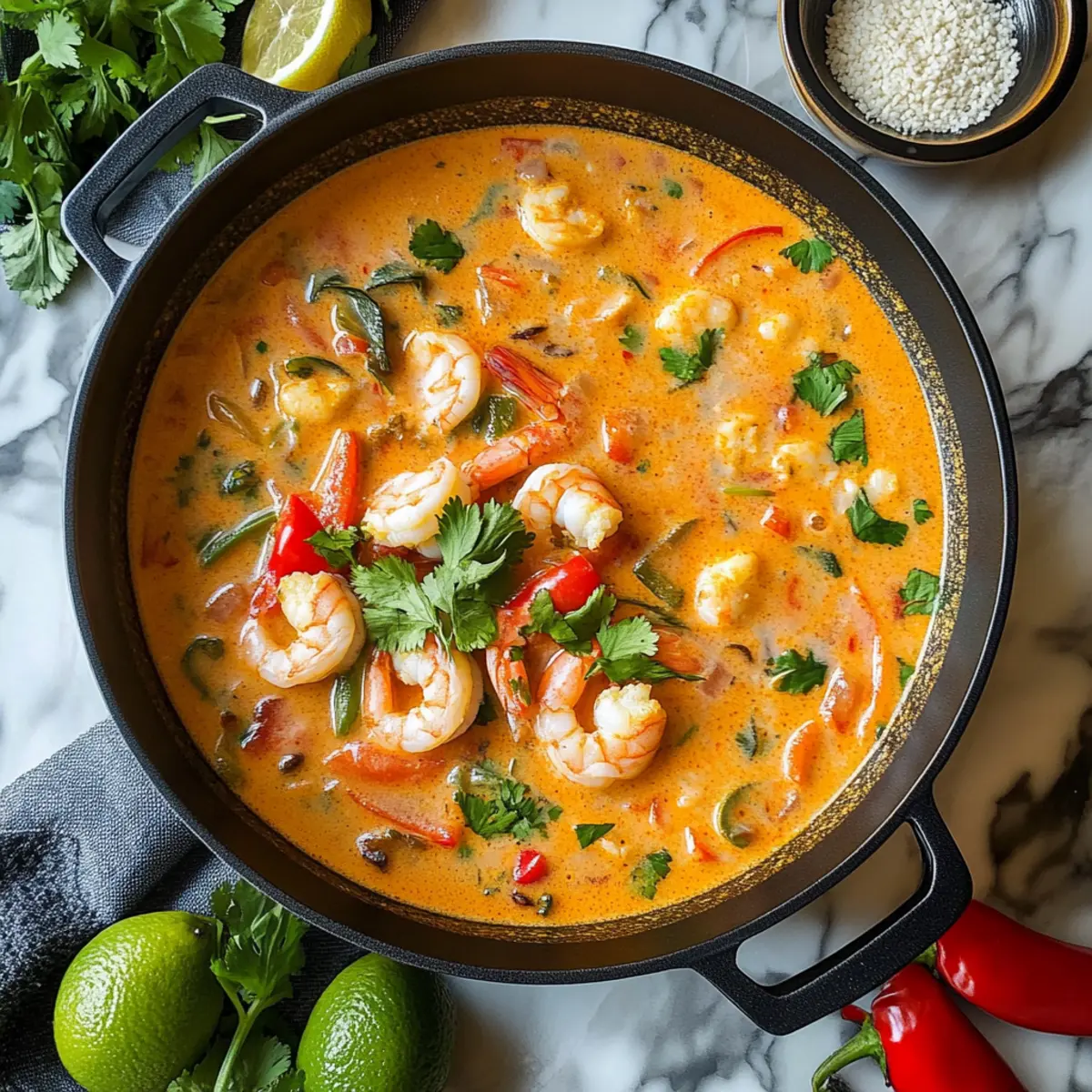 Easy Thai Shrimp Soup with Red Curry for Cozy Nights