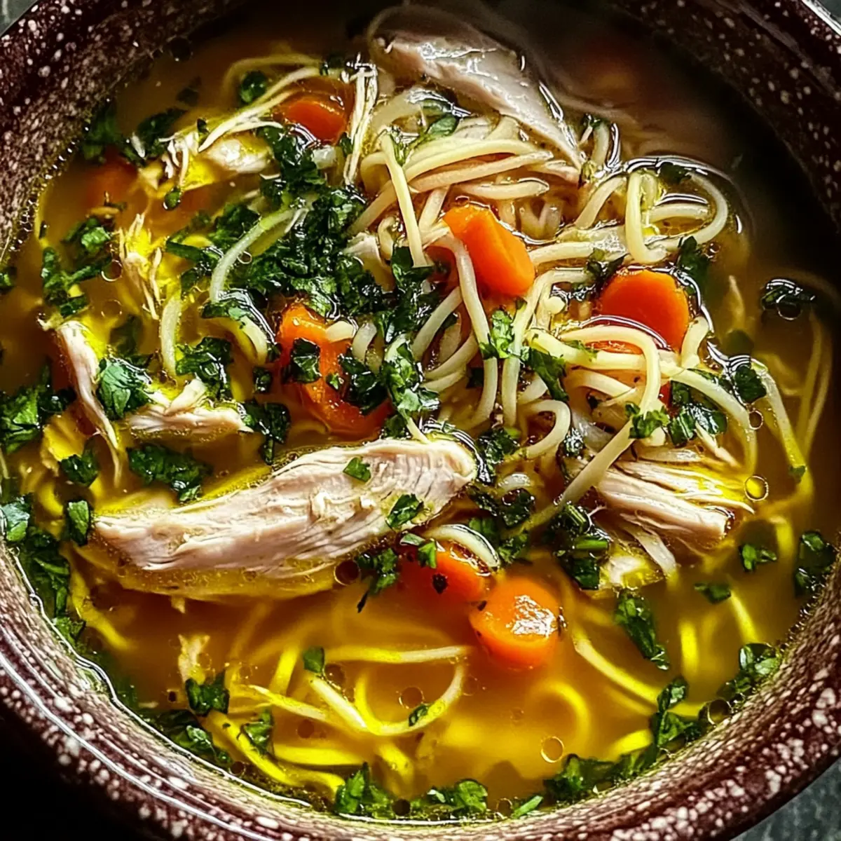 Healing Ginger Garlic Chicken Noodle Soup for Cozy Days