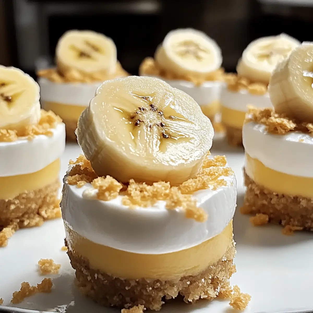 No-Bake Mini Banana Pudding Cheesecakes for Easy Bliss
