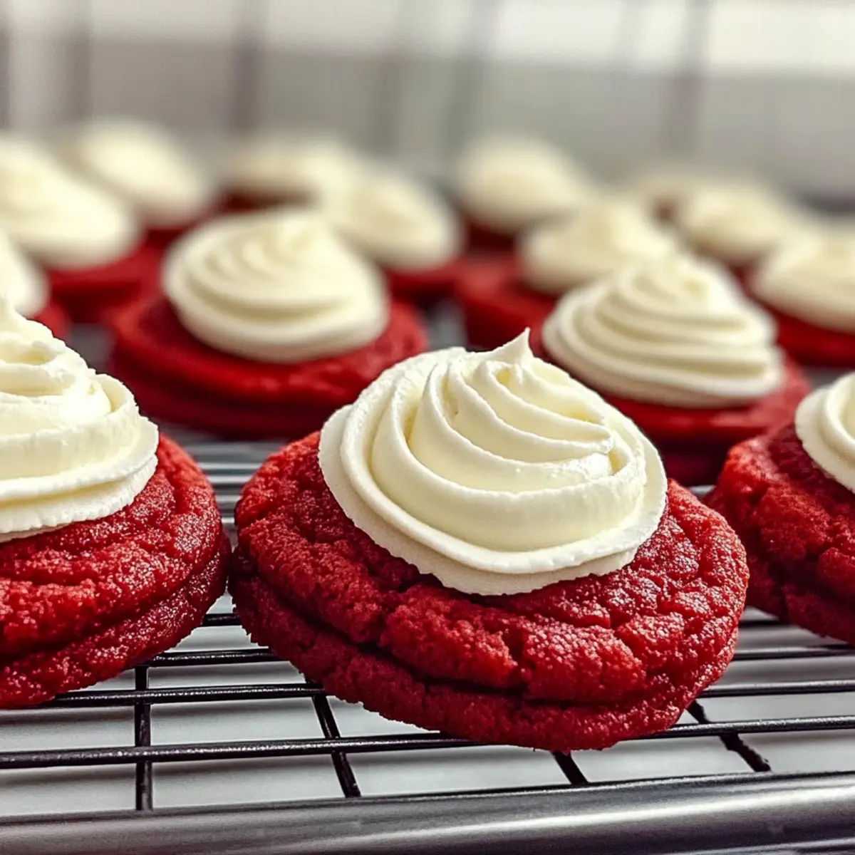Decadent Red Velvet Cookies with Cream Cheese Frosting
