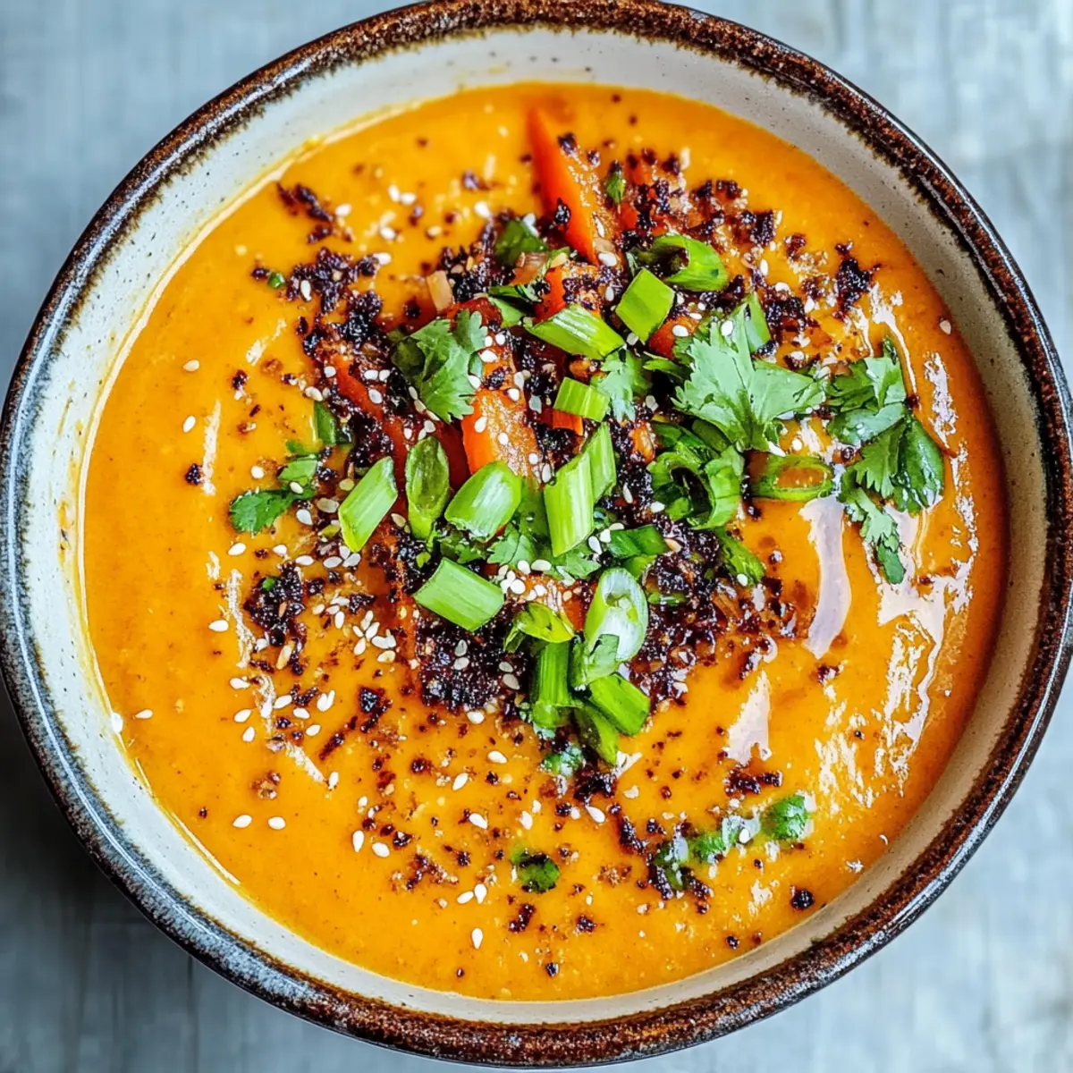 Spicy Miso Carrot Soup: Quick Vegan Comfort in a Bowl