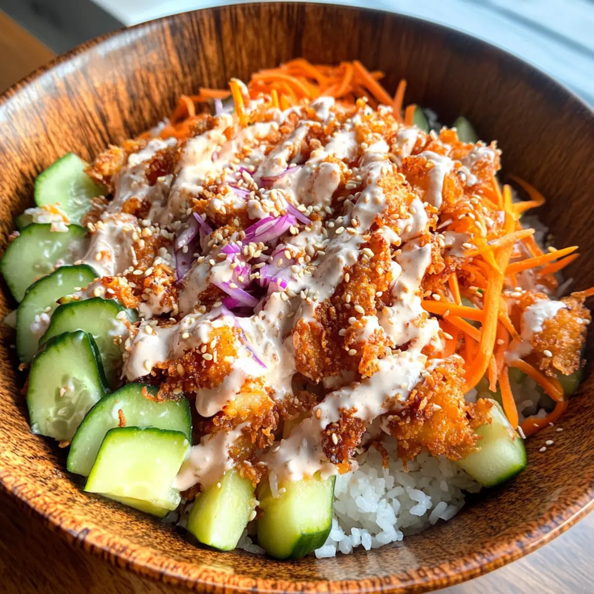 Crispy Bang Bang Chicken Rice Salad for Ultimate Flavor Crush