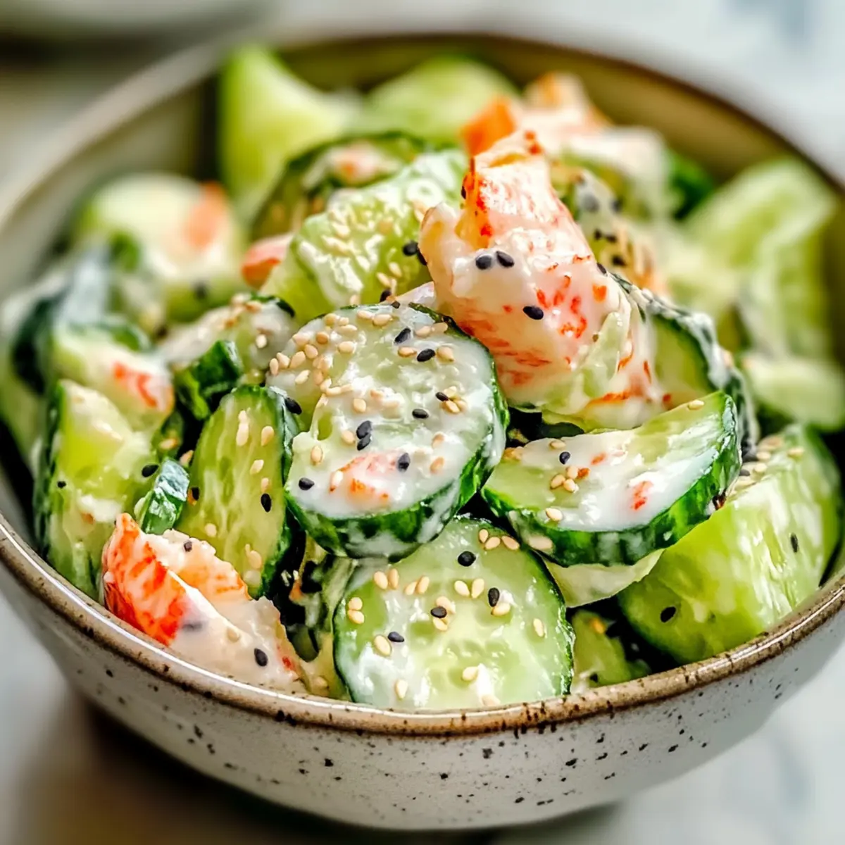 California Roll Cucumber Salad - A Fresh No-Cook Delight