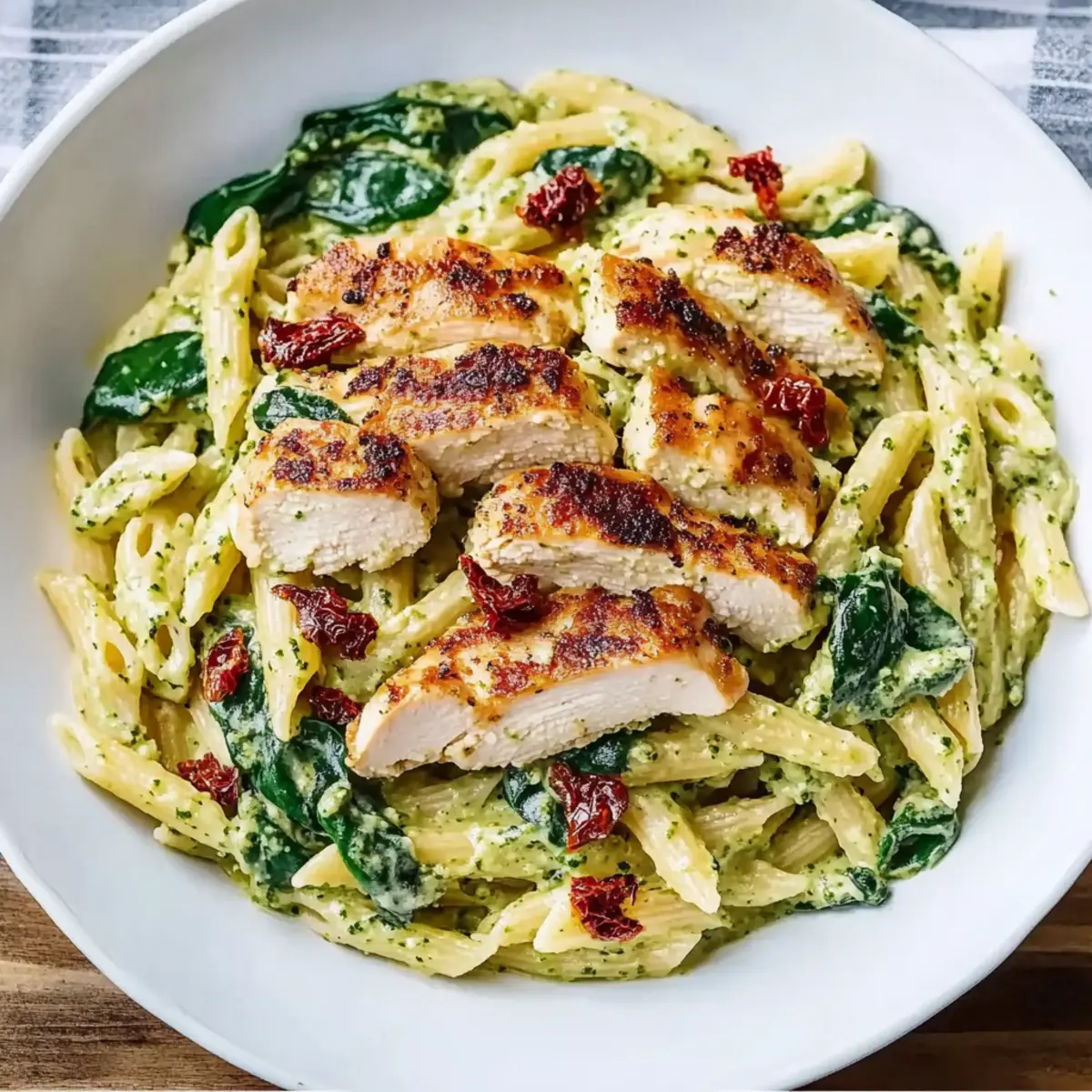 Creamy Chicken Pesto Pasta with Spinach Ready in 30 Minutes