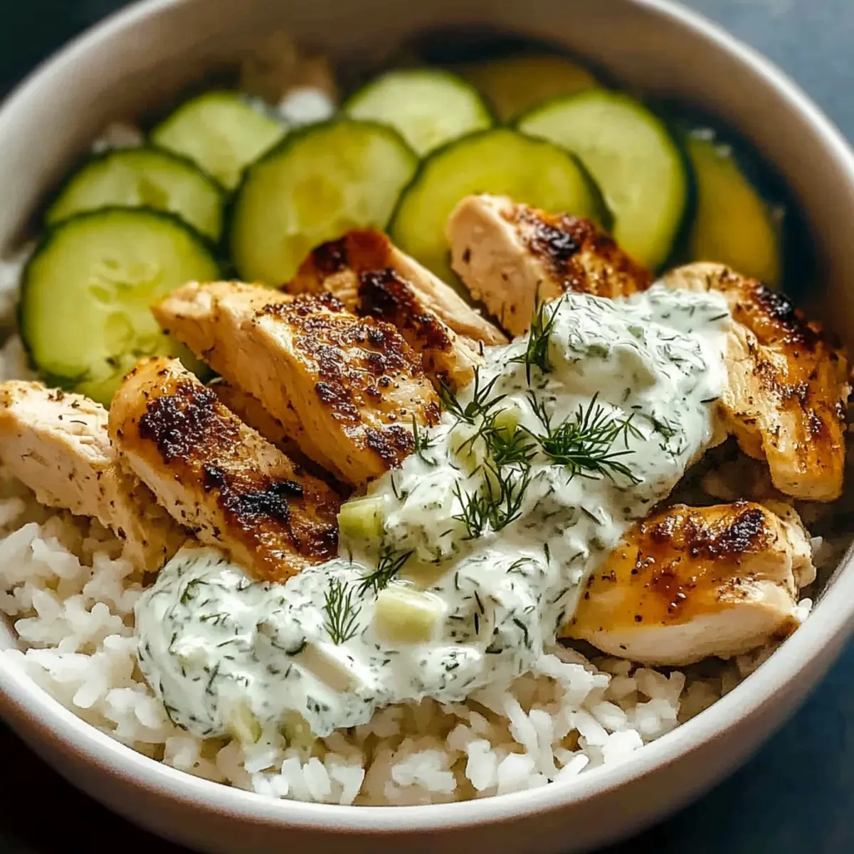 Easy Dump-and-Bake Chicken Tzatziki Rice for Greek Flavors