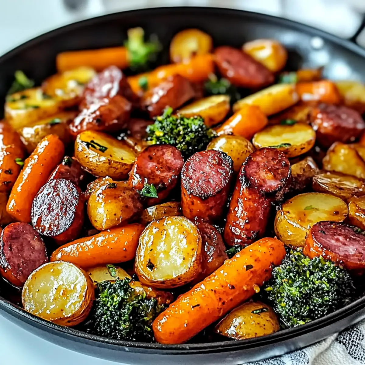One-Pan Honey Garlic Kielbasa & Veggies for Busy Nights