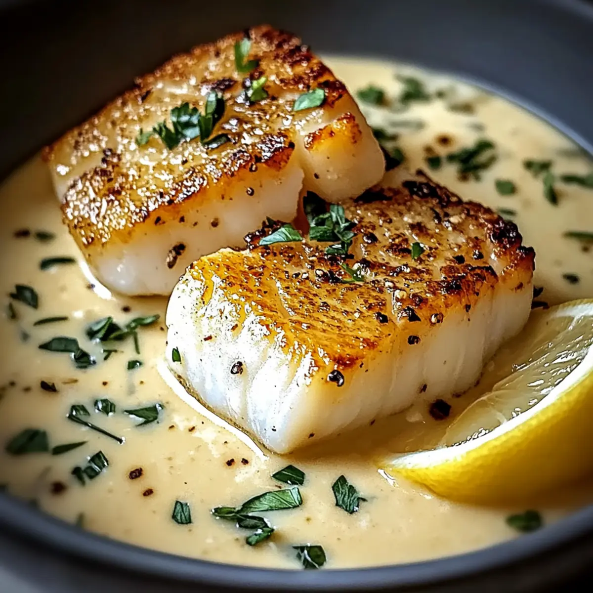 Pan-Seared Cod in Garlic Cream Sauce for Gourmet Nights