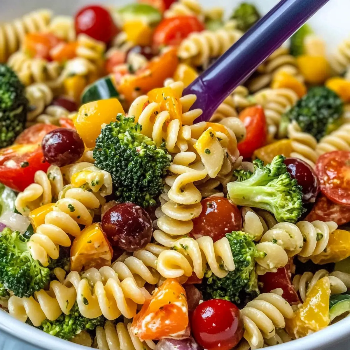 Vibrant Tri-Colored Pasta Salad for Perfect Picnics