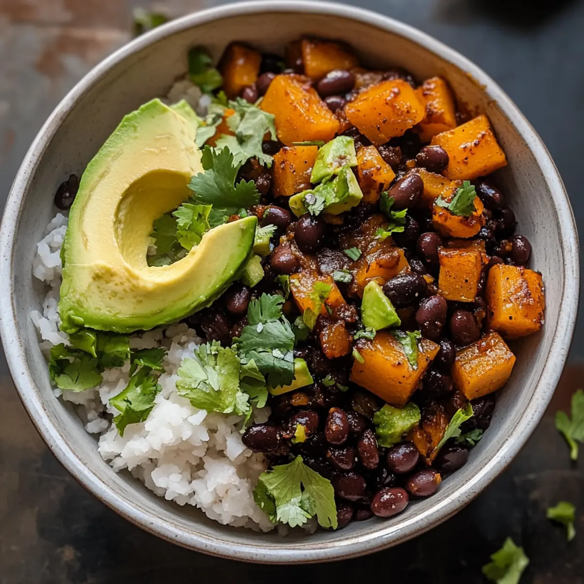 Chipotle Roasted Butternut Squash and Black Beans Delight
