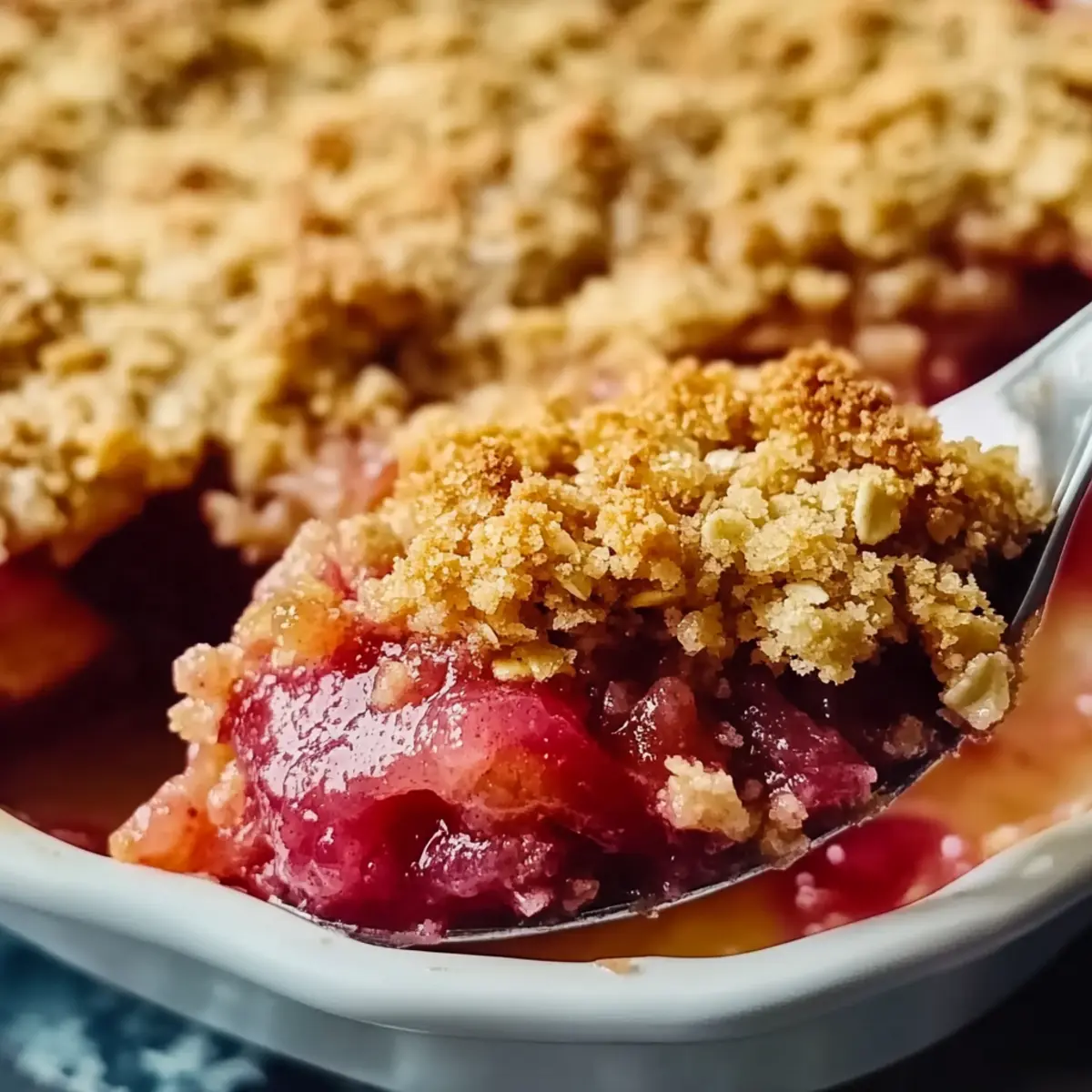 Cozy Classic Rhubarb Crisp with Frozen Rhubarb Bliss