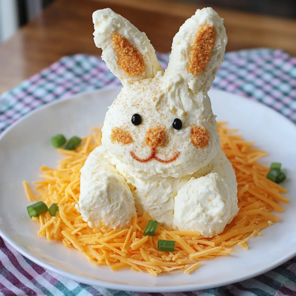 Cream Cheese Sculpted Easter Bunny Appetizer for Festive Fun