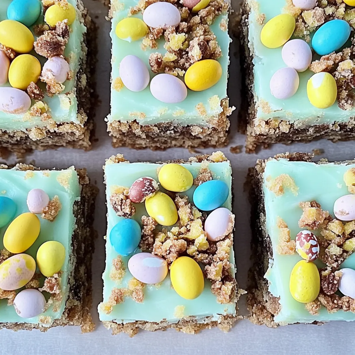 Easter Sugar Cookie Bars with Cadbury Mini Eggs Delight